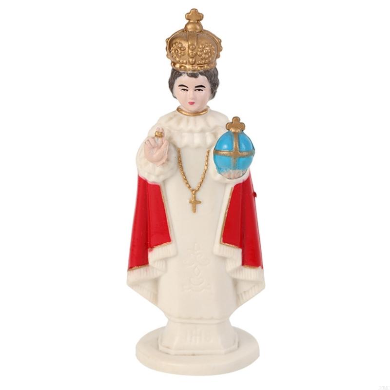 

Religious Figure Statue Ornament Holding the Figurines Priest Statue J0MC