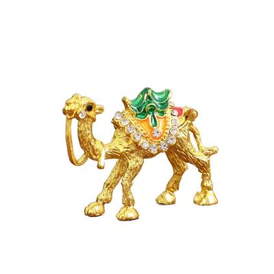 Vintage Ethnic Camel Jewelry Box Exquisite Luxury Desktop Camel Figurine Handmade Animal Trinket Box Display Holders