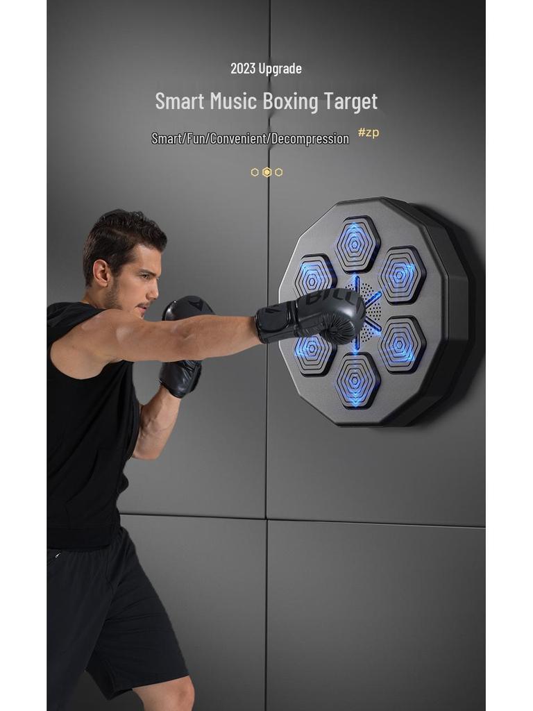 Children's Bluetooth Music Boxing Target with Adjustable Levels for Home Fitness