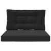 Outdoor Sofa Cushions 2 Pcs Black Polyester