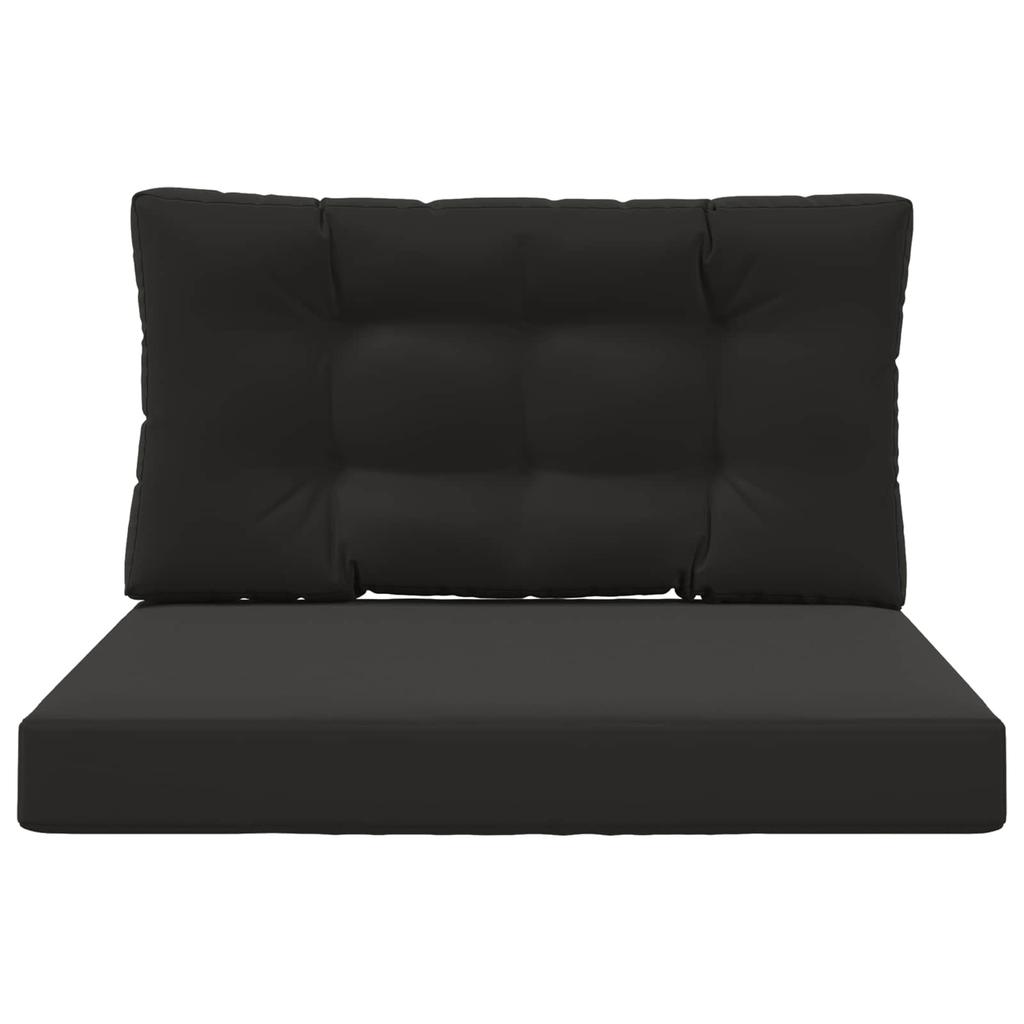 Outdoor Sofa Cushions 2 Pcs Black Polyester