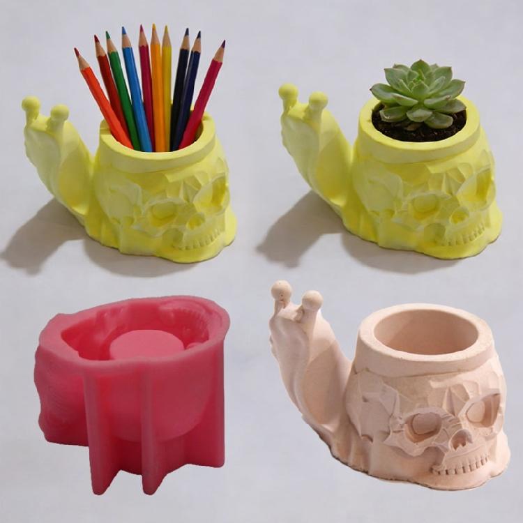 Innovative Silicone Mould To Create Snail Octopuses Themed Pen Stands And Artistic Decoration Home