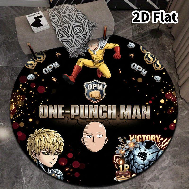 Onepunch Man Round Area Rug Carpet Rug For Living Room Bedroom Sofa Playroom Decor Nonslip Floor Mat