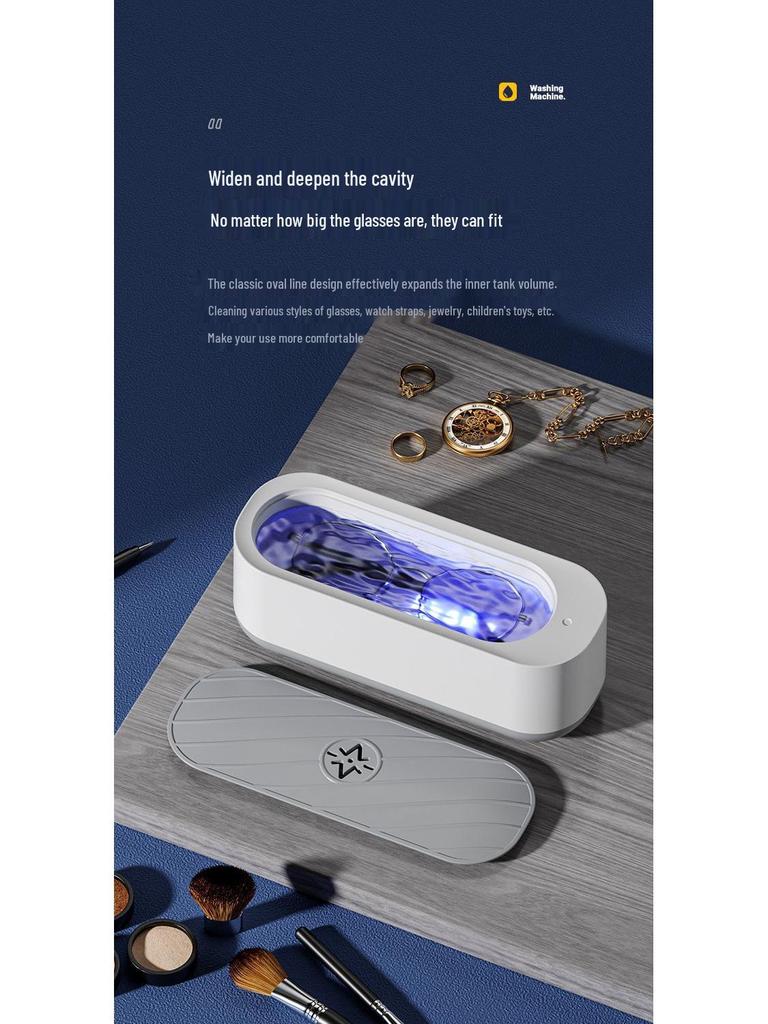 Ultrasonic Eyewear & Jewelry Cleaner – Home Device for Lenses, Retainers, Watches & More