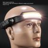 Strip COB Headlamp Super Bright Wide Beam Lightweight Rechargeable Head Light with Motion Sensor for Outdoor Fishing