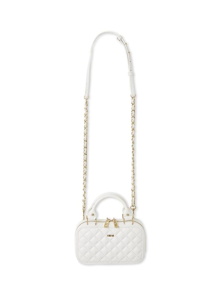 Furfur Quilted Phone Holder RWGB254508 White F Women's