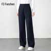 Fanzhen Women's Tencel Wool Blend Wide-Leg Trousers