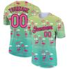 Hawaiian Style Palm Trees Print Custom Name Men's T-shirt Summer Street Cool Trend  Sport Short Sleeve Basketball Top