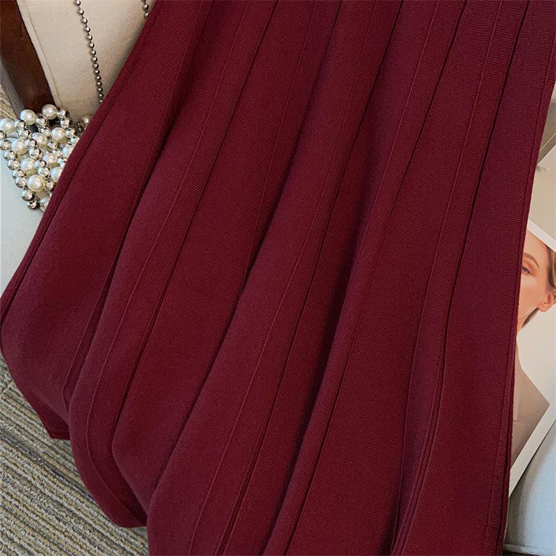 Plus-Size A-Line Sweater Skirt for Women - Slimming, Long, and Loose Fit