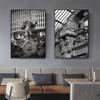 Perseus with the Head of Medusa Poster Black and White Ancient Greek God Wall Art Prints Canvas Painting Home Room Decoration
