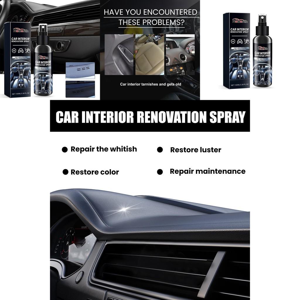 Homonth Car Interior Renovation Spray For Seats Dashboard Upholstery Cleaning And Maintenance 100ml