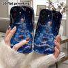 Phone Case: 2D Flat Samsung Galaxy A34 A35 M05 M06 S20 S22 S21 FE Plus 5G Protective Case, Couple Style, Blue and Gold Sparkling, Christmas and Hallow