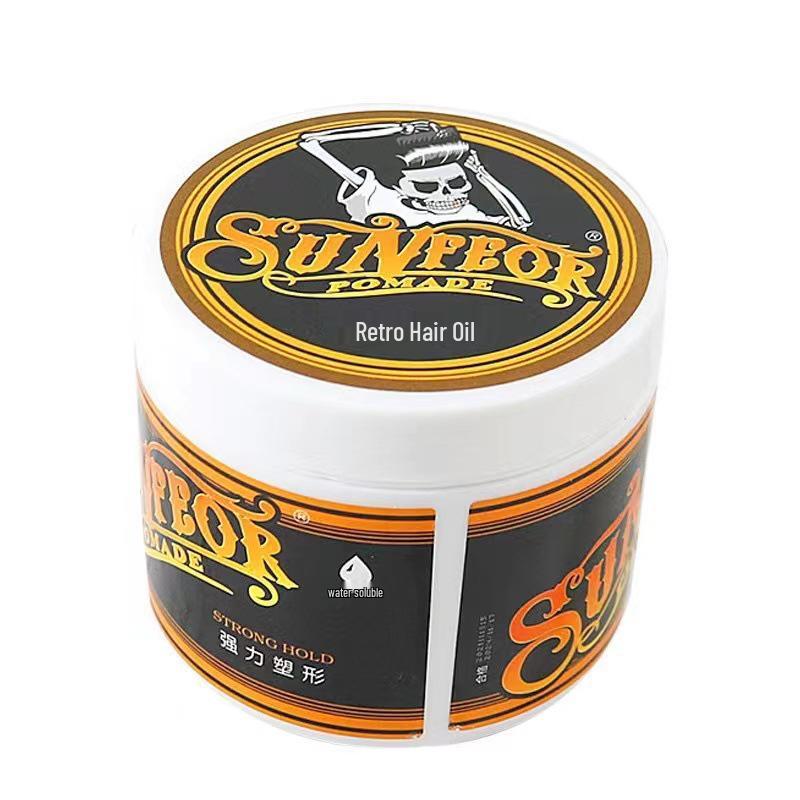 Men s Skull Hair Wax Pomade: Styling Gel and Cream for Barber Shop Back Comb Look