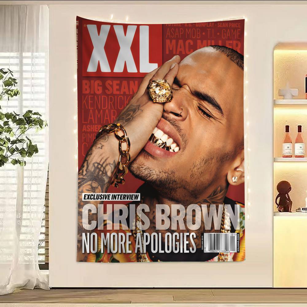 Chris Brown Different Styles Classic Movie Hanging Bohemian Tapestry Bohemian Wall Tapestries Mandala Kawaii Room Decor