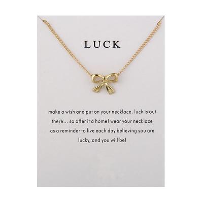Fashionable New Bow Pendant Short Necklace Accessory
