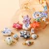 Color Ceramic Pendant Collection Devil Eye Flower Blue And White Porcelain Love Multi-Shape Diy Handmade Jewelry Accessories