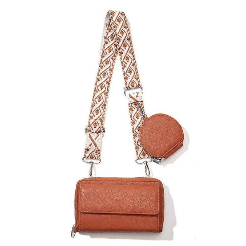 CrossBody Bag Wallet Purse Adjustable Strap with Many Compartments for Convenient Organization