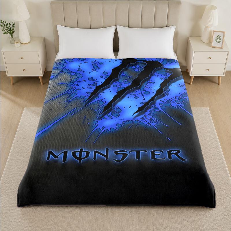 Coperta in Flanella Stampata Monster Energy Morbida Calda Coperta Plaid in Peluche Per Letto Divano Divano Uso Domestico Interno