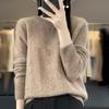 Un Nuovo Maglione da Donna Lavorato a Maglia Autunnale e Invernale con Scollo Rotondo, Maniche Lunghe, Casual, Semplice e Largo come Strato Base