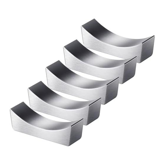 VIEAURA Stainless Steel Chopstick Rests, Cutlery Holders, Simple, Stylish, Set of 5, Silver