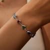 Colorful Heart Beaded Bracelet for Women - Sweet Candy Heart Design