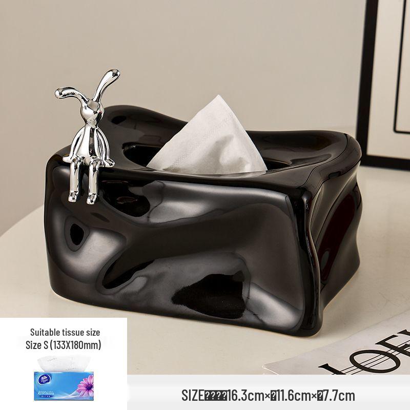 Elegant Ceramic Tissue Box - Luxury Creative Living Room Decor