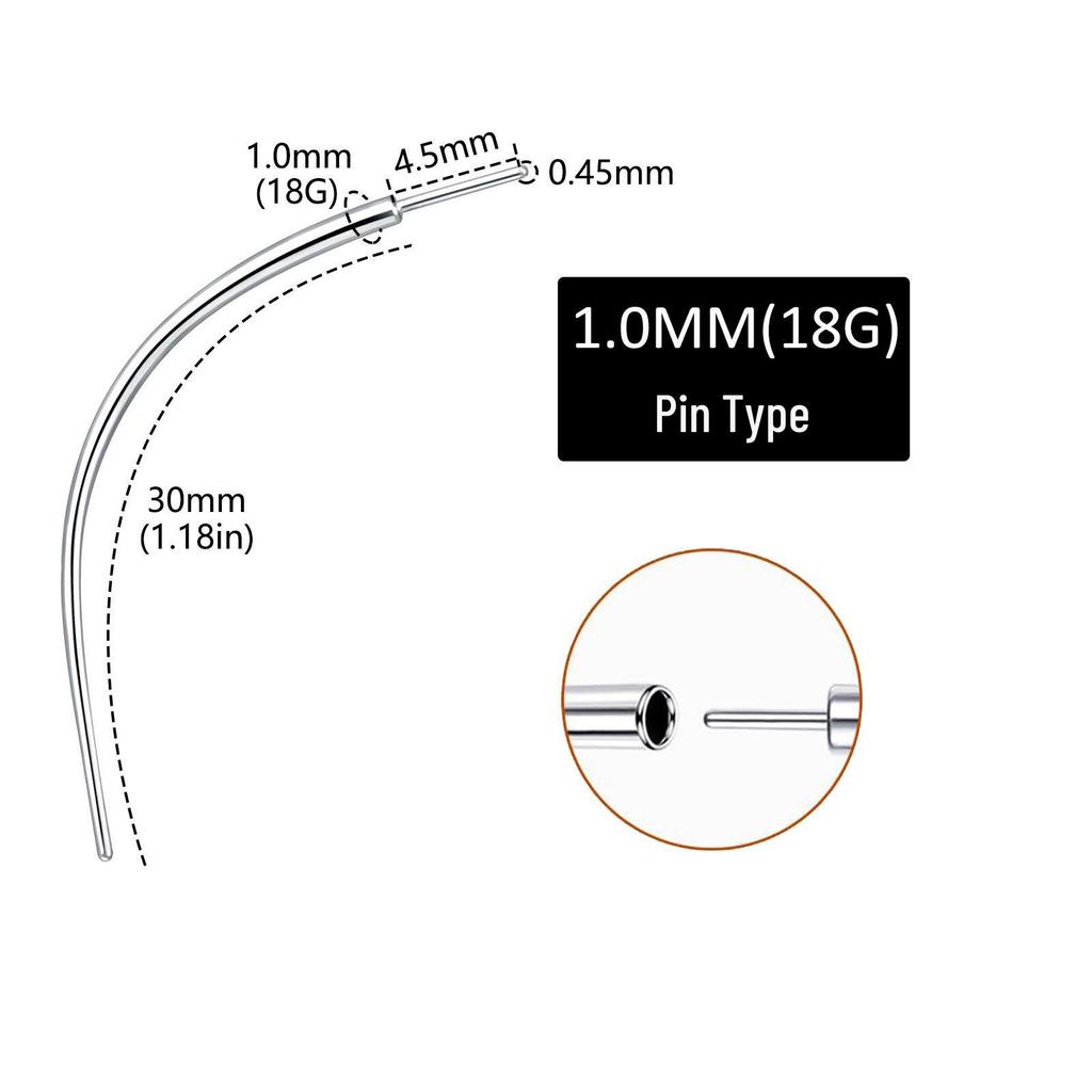 316 Stainless Steel Threaded Guide Pin for Piercing and DIY Tool