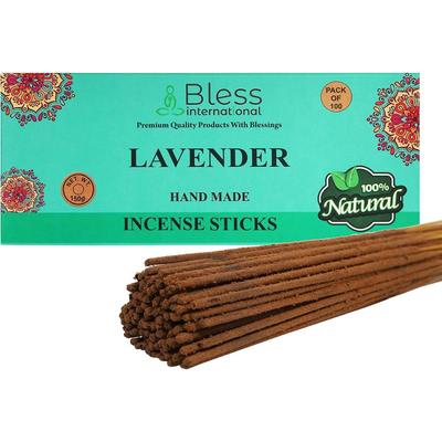Bless-Lavendel - Räucherstäbchen 100%-Natur-Handgemacht-Handgetaucht-Räucherstäbchen Bio-Chemikalien-Frei für-Reinigung-Entspannung-Positivität