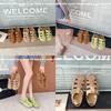 Rome Clear Sky~ Summer Thick-soled Baotou Boken Cool Slippers Women's 2025 Dopamine New Hollow Roman Sandals