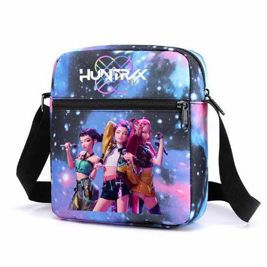 KPOP Oxford Cloth Print Crossbody Lunch Bag for Students Casual Shoulder Bag with Cartoon Design