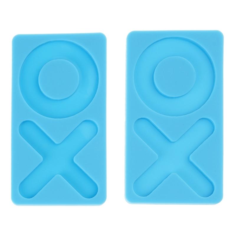 Tic Tac Toe Game Board and X O Silicone Molds Set Epoxy Resin DIY Art Craft Mold for Christmas NightA Art Crafts Tools