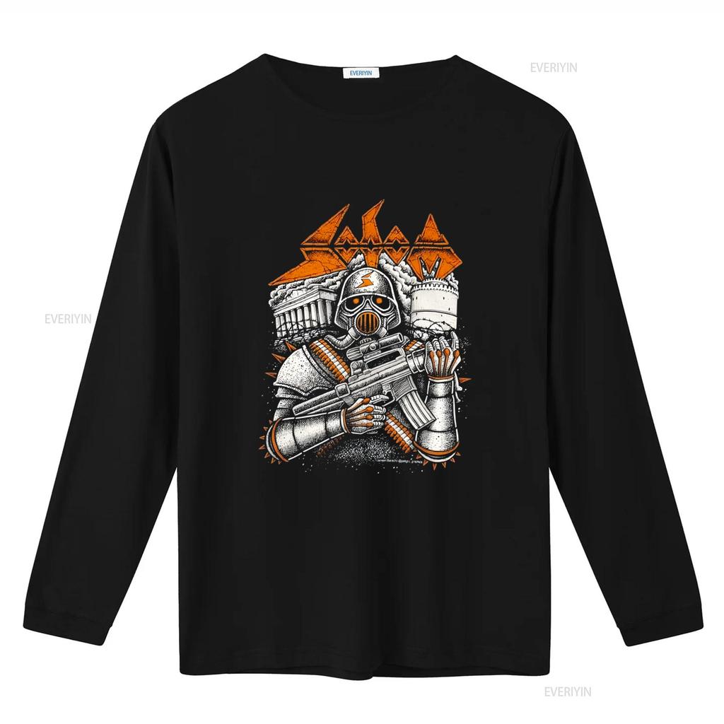 Sodom Greek Tour 2022 Cotton Black Mens T Shirt Print Armor Soldier Design Size S 5XL PM1658 Long or s vintage Washed fashion