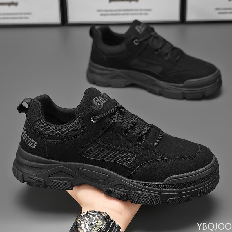 Fashion Men's spring new breathable anti slip wear-resistant workwear shoes men's casual simple comfortable sports board shoes