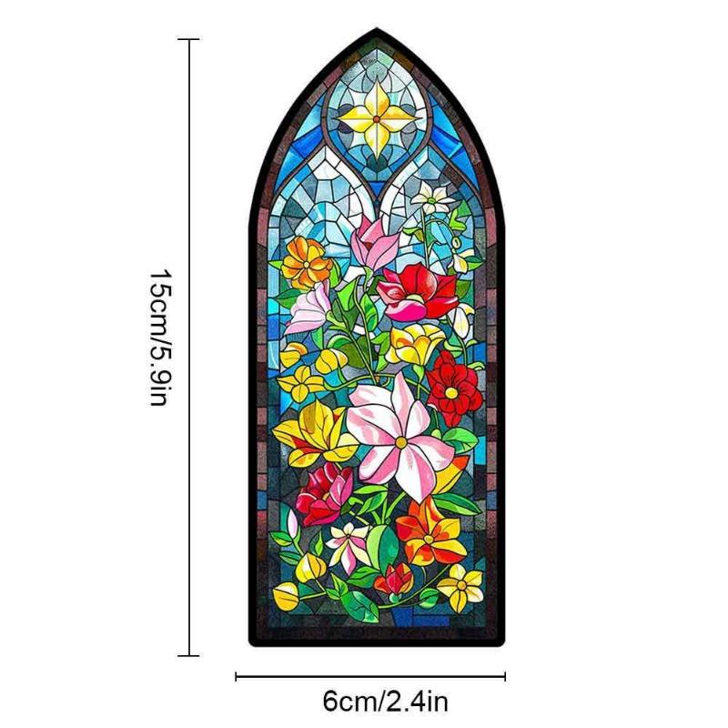 1PC translucent reading bookmark, creative acrylic translucent projection marker card, bookmark, colorful floral personalized reading