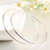 S925 Sterling Silver Simple Polished Hoop Earrings - Large, Exaggerated Round Hoops In European, American, and Korean Styles for Women.