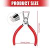 Compact Guitar Fret Removal Tool 4.7 Inch Flat Jaw Metal Pliers with Red Grip Handles for Refret Repair Tasks Use