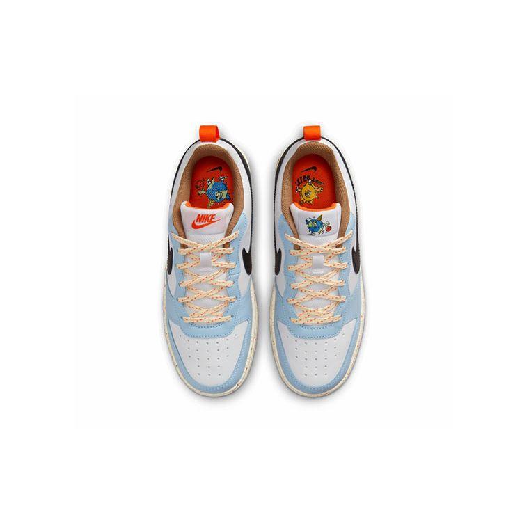 Nike Court Borough Low 2 GS White Alabaster Speckled Kids Sneakers Black Sail DX6052-101