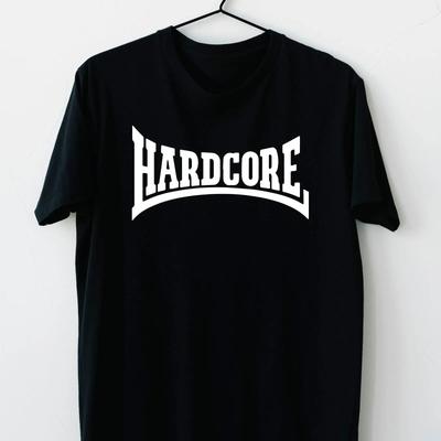 Hardcore T Shirt Vintage Washed Soft Comfortable Versatile Designer Clothes Slightly Graphic Unisex Top For Everyday Wear Homme