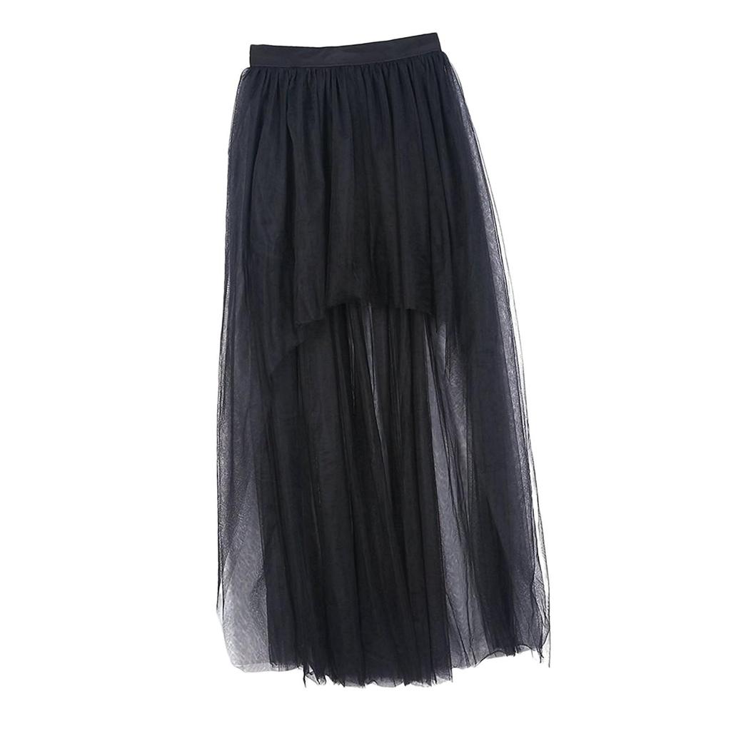 Women High Low Tutu Skirts Dancewear Layered Mesh Tulle Skirt for Stage Performance