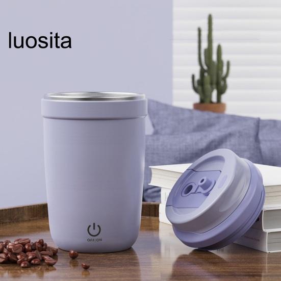 Electric Stirring Cup Mug, Rechargeable Portable Stainless Steel, Home Office Electric Cup for Coffee Tea Hot Chocolate