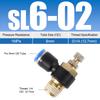 Pneumatic Quick Connect Connector SL 4 6 8 10 12mm M5 '1/8' 1/4 '3/8' 1/2 Air Speed Regulating Valve Accelerator Valve