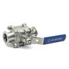 KF16 KF25 KF40 KF50 3-piece High Vacuum Manual Ball Valve SUS304 Stainless Steel KF Vacuum Ball Valve