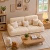 Doll House Decoration Miniature Couch Model with Flocking Texture for Small Scale Living Room Styling, Corner Display and Photo Props Use