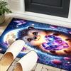 Sleepy Hedgehog Dreams Office Rug Chair Mat, Game Carpet, Suitable for Front Door, Bedroom, Living Room, Desk, Holiday Gift