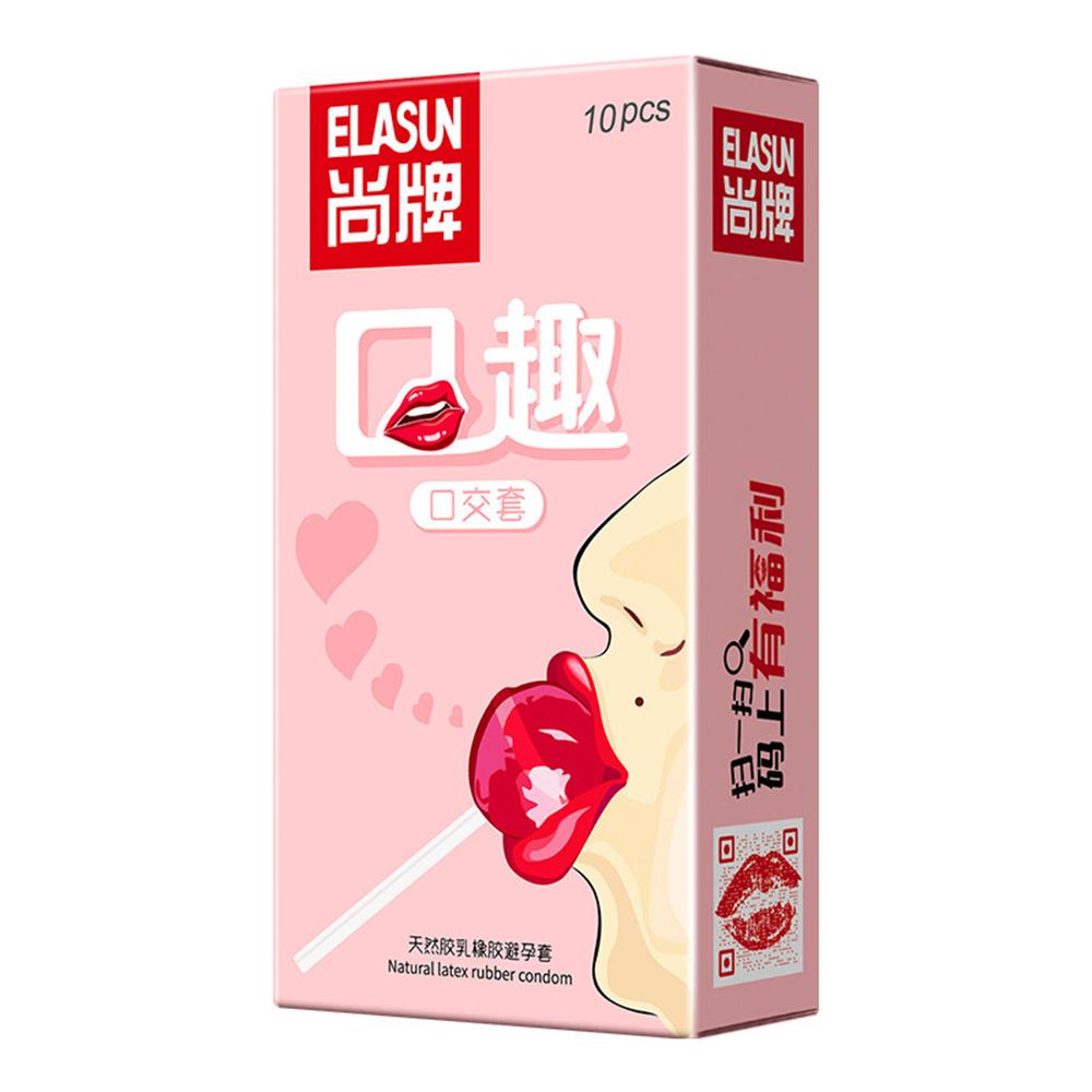 10pcs Oral Sex Condoms Fruit Taste Specifically Adult Supplies Smooth Ultra Thin Sleeve For Penis Vaginal Stimulation Sex Toys