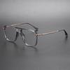 TR90 Metal Square Frame Spectacle Retro Double Beams Eyeglasses Frames Blue Light Blocked Computer Eyewear Unisex