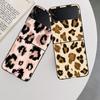 Leopard Print Pink Case For Samsung Z Flip 6 5G Galaxy Z Flip 5 4 3 5G Black Hard Cell Phone Cover Luxury PC Shell Coque