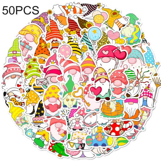 50 Stück Zwergenaufkleber Wasserdicht Selbstklebend Klarer Druck Cartoon Zwergenaufkleber für Laptops Skateboards Flasche