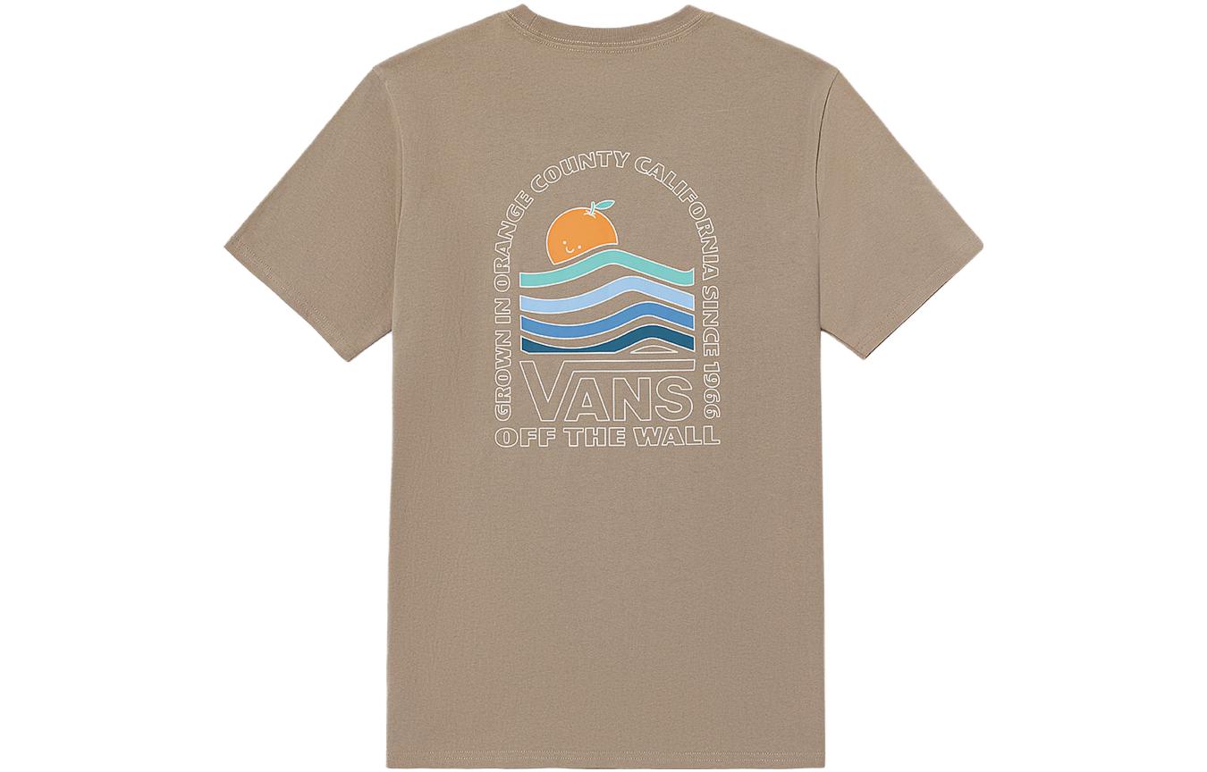 Vans T Shirts Women s Light Umber Crew Neck Moderate Straight Fit VN0008ZFYEH S