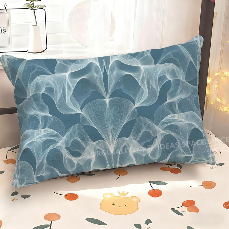 Blue Ocean Wave Pattern Pillowcase Suitable For Sofa Bedroom Car Pillow Cover Cushion Rectangular Back Cushion